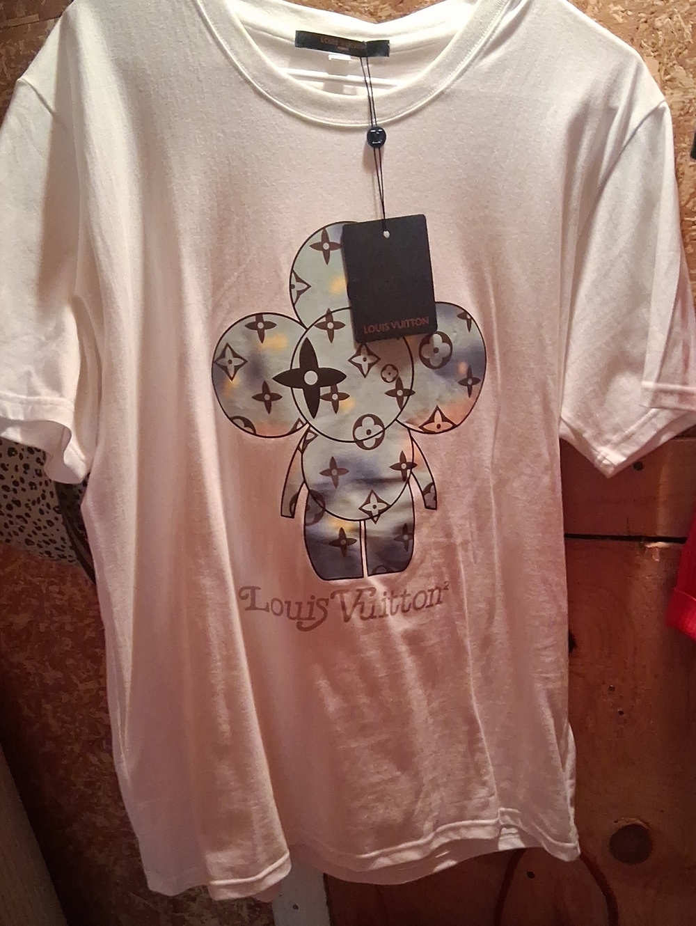 Louis Vuitton Kids White Logo Graphic Tee